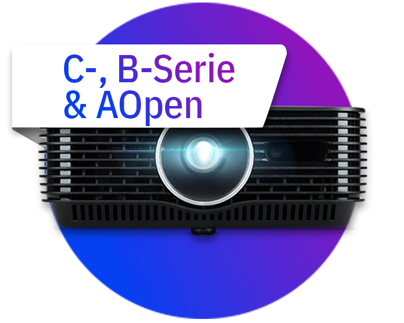 Acer mobila projektorer (C-, B-serien och AOpen)